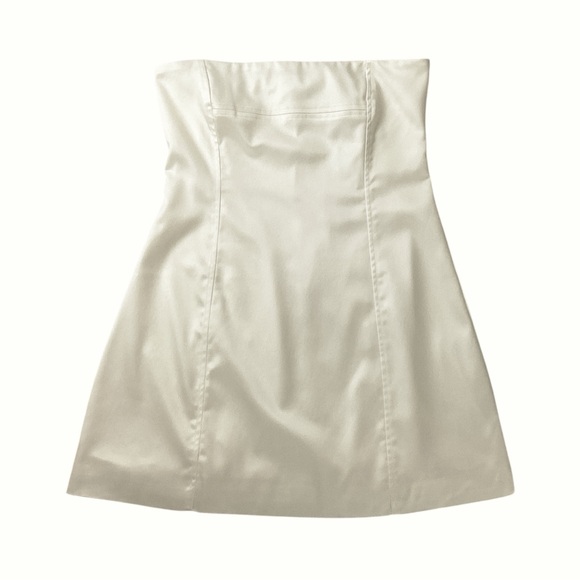 WeWoreWhat Size 4 NWT Strapless Peplum Mini Dress in Ecru Cream Ivory - Picture 6 of 12